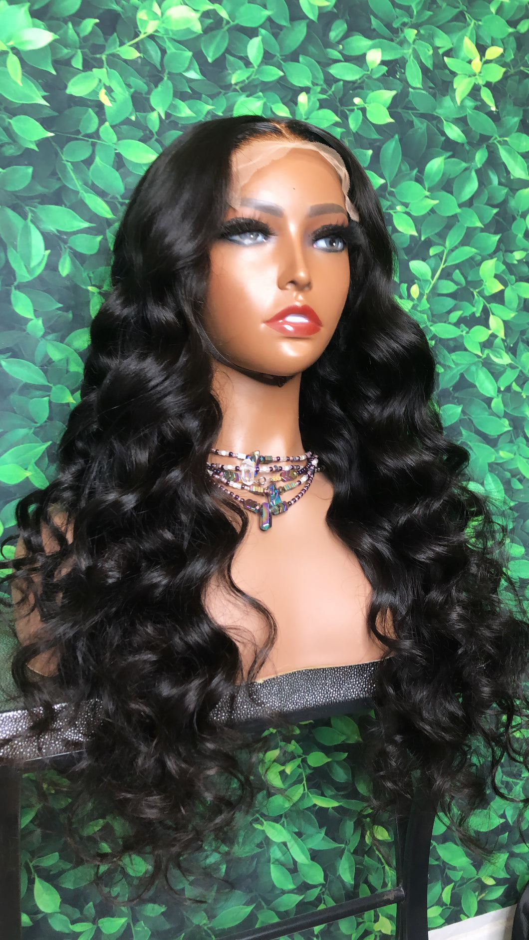 28in Loose Curl 5x5 Transparent closure wig